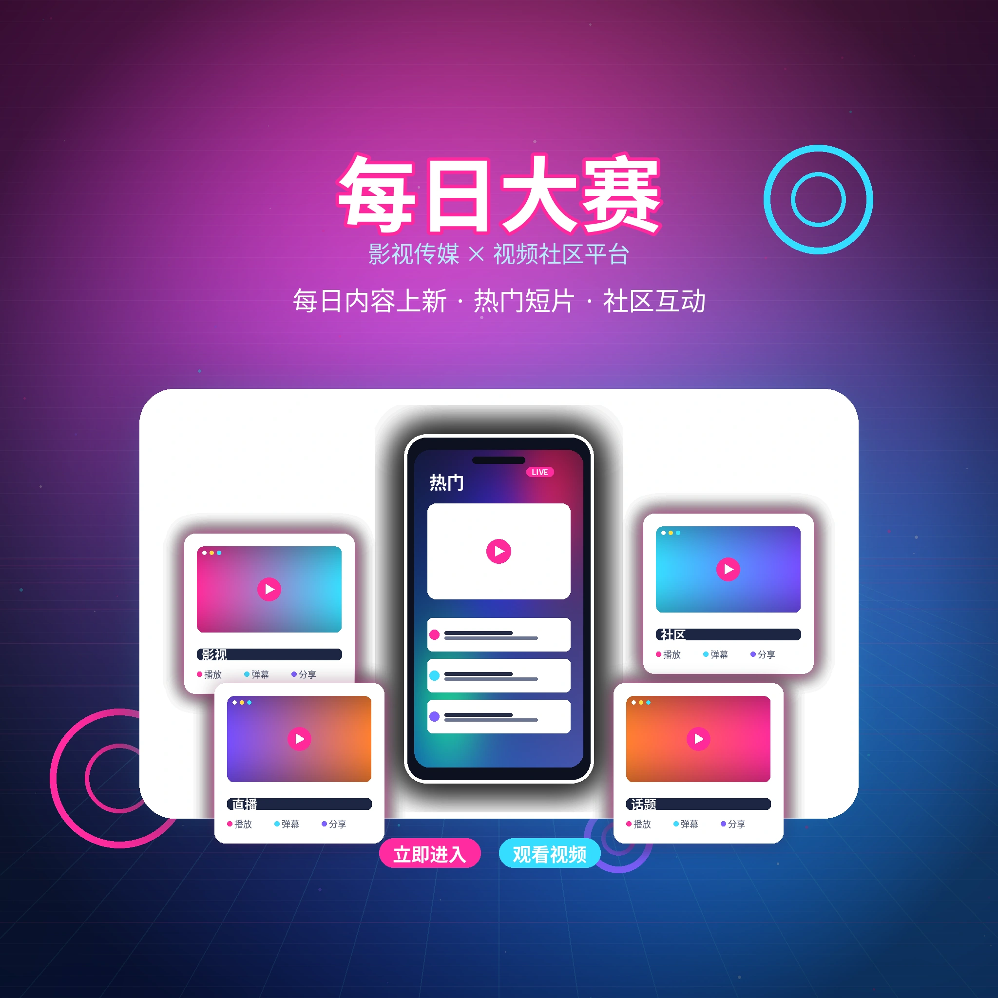 每日大赛品牌与影视传媒社区